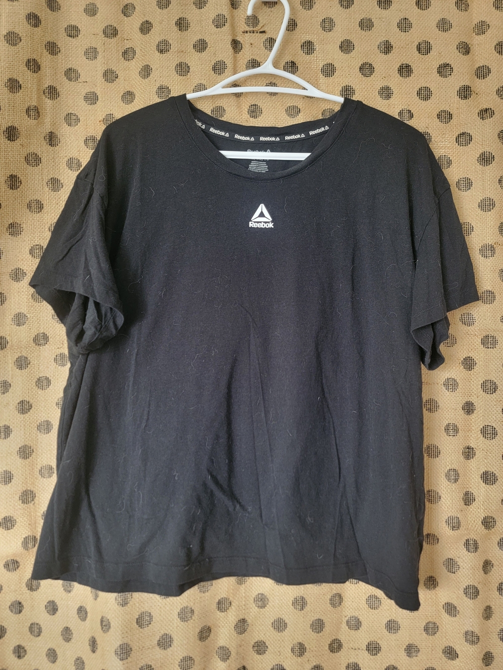 Reebok Women's Black Logo Short Sleeve T-Shirt